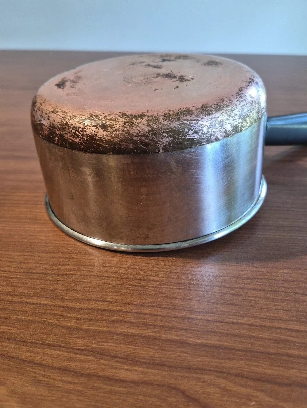 Vintage Revereware Copper Bottom -79 1 Qt Saucepan w/Lid Made in Clinton, IL USA